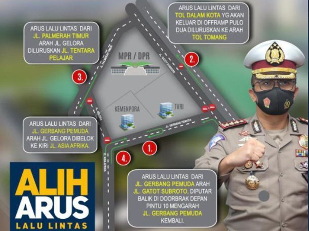 Ada Rekayasa Lalu Lintas karena Demo Buruh di DPR, Ini Detailnya