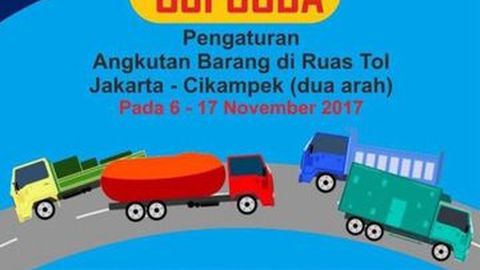 Truk Dilarang Lintasi Tol Cikampek
