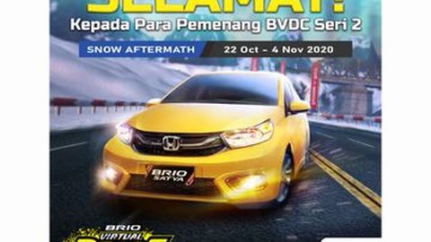 Brio Virtual Drift Challenge Seri Kedua Resmi Berakhir