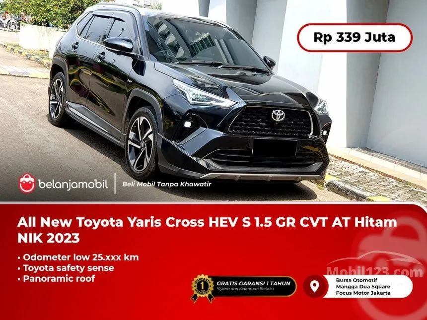Jual Mobil Toyota Yaris Cross 2023 S HV with GR Parts Aero Pkg (Prem Clr) 1.5 di DKI Jakarta Automatic SUV Hitam Rp 339.000.000