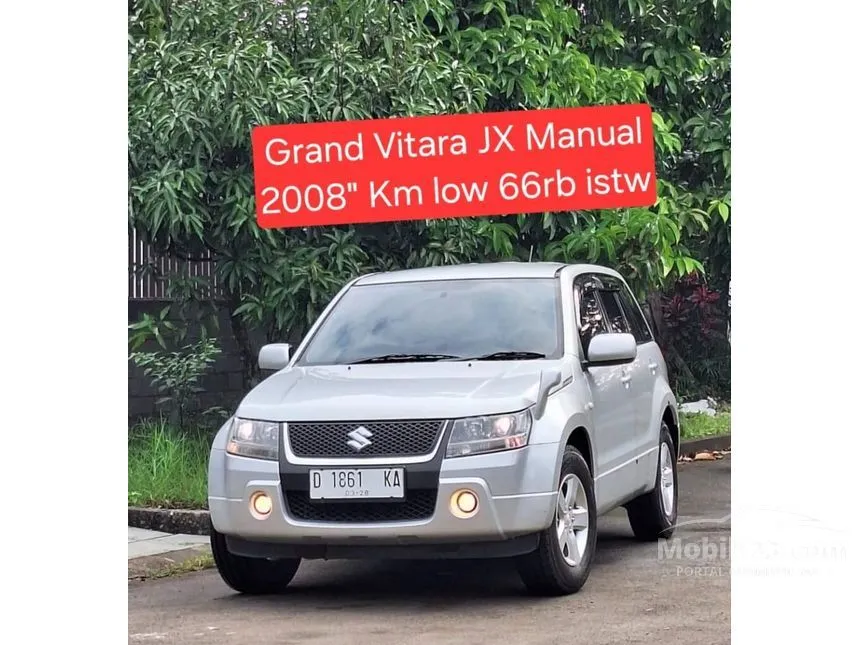 Jual Mobil Suzuki Grand Vitara 2008 JX 2.0 di Jawa Barat Manual SUV Silver Rp 109.000.000