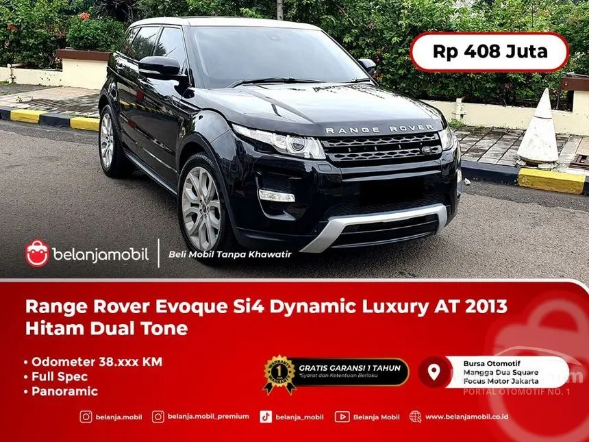 Jual Mobil Land Rover Range Rover Evoque 2013 Dynamic Luxury Si4 2.0 di DKI Jakarta Automatic SUV Hitam Rp 408.000.000