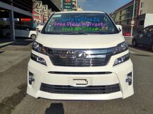 2013 Toyota Vellfire 2.4 ZG SunRoof + 4 Electric Seat + 3 Power Door + 3 Year Warranty + Free 3M Tinted