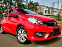 Honda brio E satya matic 2017 merah KM 9.000 TERAWAT