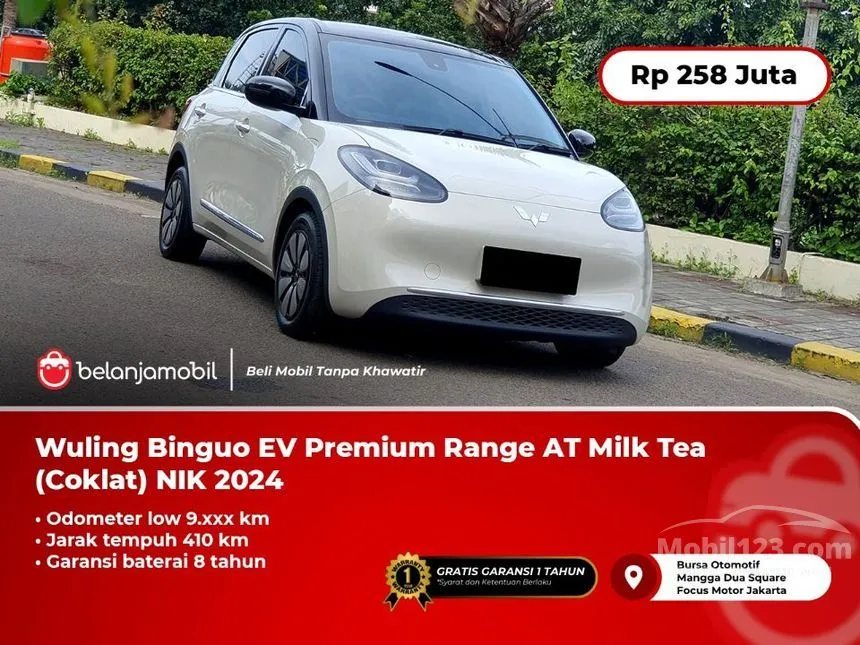 Jual Mobil Wuling Binguo EV 2024 333 Long Range AC di DKI Jakarta Automatic Hatchback Coklat Rp 258.000.000