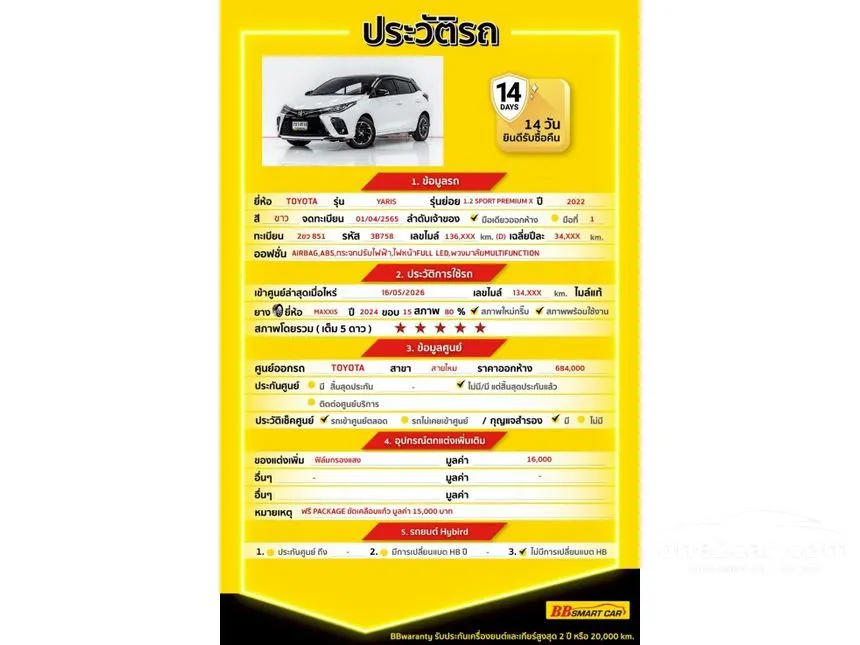 2022 Toyota YARIS Sport Premium X Hatchback