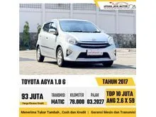 2017 Toyota Agya 1.0 G Hatchback Matic Silver Kondisi Super Bagus Siap Pakai
