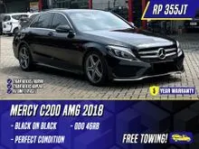 2018 Mercedes-Benz C200 2.0 AMG Line Sedan Black Hitam Mercy C 200
