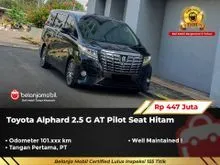 2017 Toyota Alphard 2.5 G MPV AT Pilot Seat Hitam NIK 2017 [ GARANSI 5TH ]