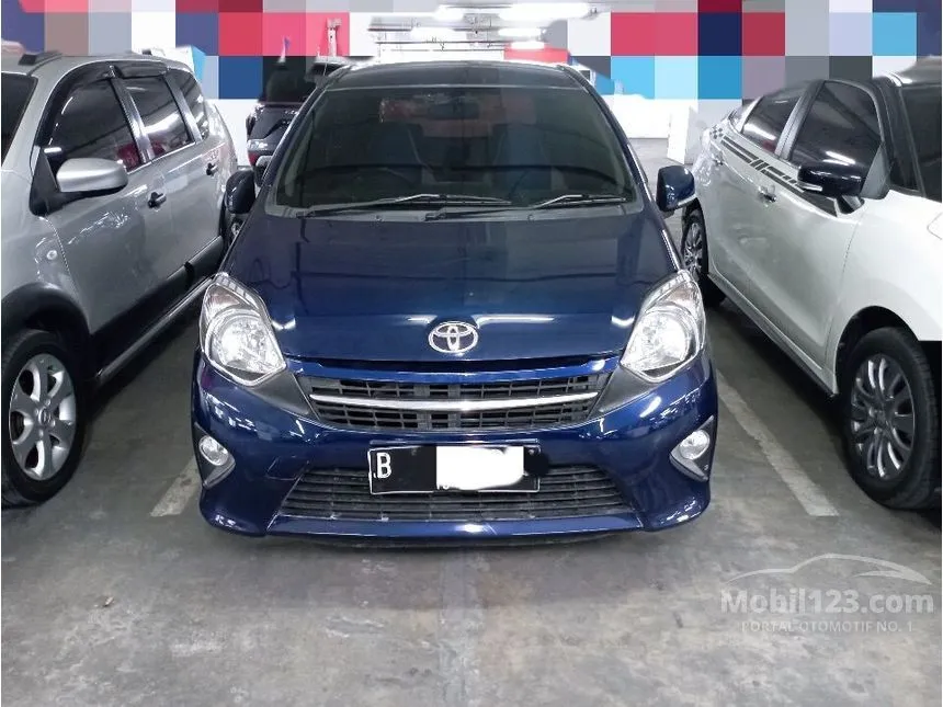 Jual Mobil Toyota Agya 2014 E 1.0 di Banten Automatic Hatchback Biru Rp 75.000.000