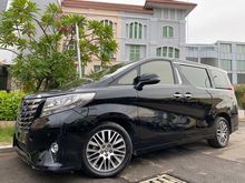 2015 Toyota Alphard 2.5 G Van Wagon Nik2015 New Model Black On Beige Km30rb Antik Sunroof Pilot Seat PBD TDP.175JT